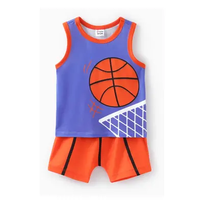 Baby Boy 2pcs Sporty Tank Top and Shorts Set