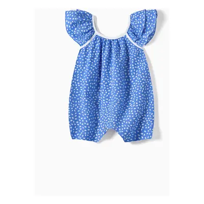 Family Matching Dots Pattern Belted Ruffle-sleeve Dresses and Colorblock T-shirts Sets