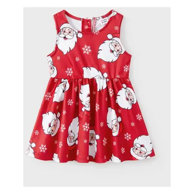 Red Matching Christmas Family Outfits Santa Claus Pattern