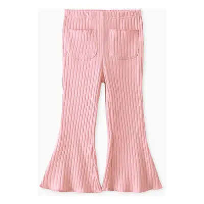 Toddler Girl Basic Solid Ribbed Pants