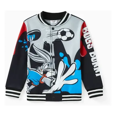 Looney Tunes Kid Boy Trendy Cool Bunny Pattern Bomber Jacket