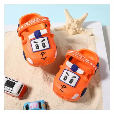 Toddler/Kid Boy/Girl Solid Color Car Shape Cute Cartoon Hole Beach Shoes