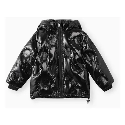 Kid Boy/Kid Girl Hooded Metallic Cotton-Padded Jacket