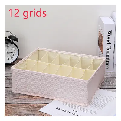 Grid Underwear Organizer - Foldable and Sectioned Lingerie Storage Box