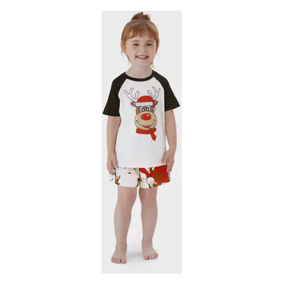 Christmas Family Matching Short-sleeve Graphic Tee & Shorts Pajamas Sets