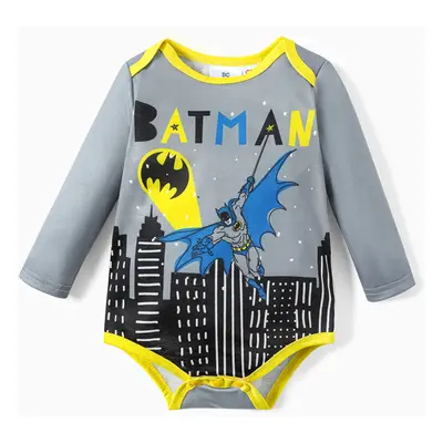 Batman Baby Boy Classic Logo Hooded Sweatshirt and Bodysuit and Pants