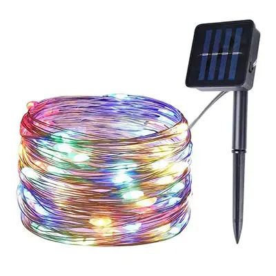 Solar-Powered LED Copper Wire Lights String, Outdoor Yard Decoration