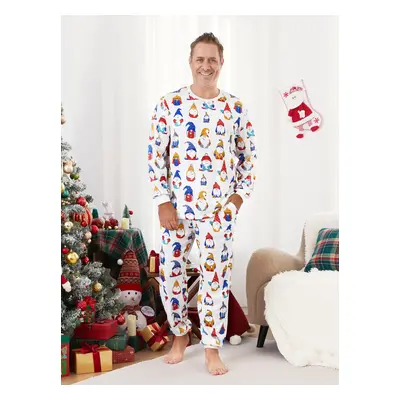 Christmas Pajamas Family Matching Allover Colorful Gnome Pattern Long Sleeves Pajamas Sets