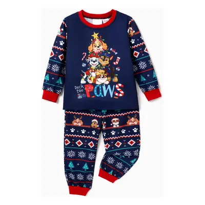 PAW Patrol Christmas Family Matching Character Allover Print Long-sleeve Pajamas Sets(Flame Resi