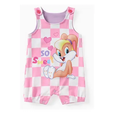 Looney Tunes Baby Boys/Girls 1pc Grid/Houndstooth Character Print Sleeveless Romper