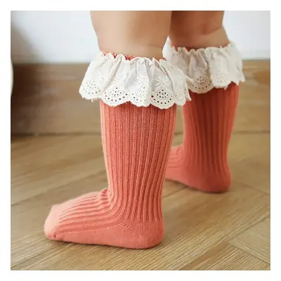 Baby / Toddler Lace Ruffled Antiskid Middle Socks