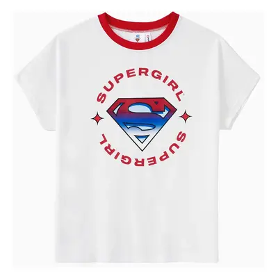 Justice League Family Matching Cotton Superman Logo Print Tee/Onesie with Superman Cape