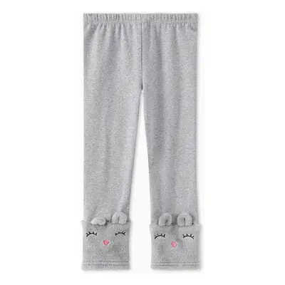 Toddler Girl Casual Cat Embroidered Leggings