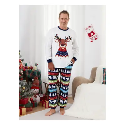 Christmas Pajamas Family Matching Reindeer Big Graphic Pajamas Sets