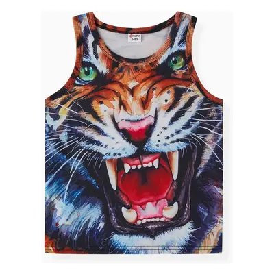 Childlike Tiger Print Tank Top for Boys