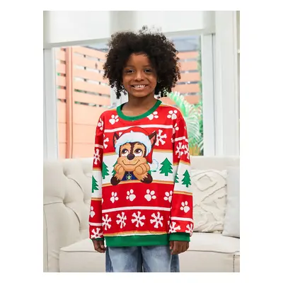 PAW Patrol Family matching Christmas Chase And Skye With Santa Hat Snowflake Pattern Sweatshirt