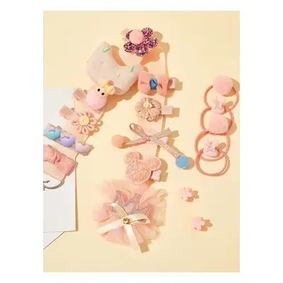 18pcs/set Multi-style Hair Accessory Sets for Girls (The opening direction of the clip is random