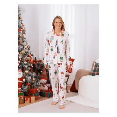 Christmas Pajamas Family Matching Cute Xmas Dog Collared Pajamas Sets