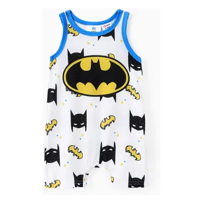 Justice League Baby Boy Allover Print Tank Romper