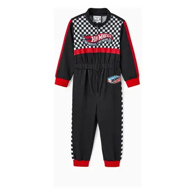 Hot Wheels Toddler Boy Colorblock Logo Print Long-sleeve Racing Jumpsuit