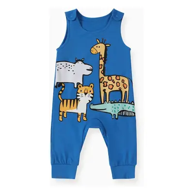 Baby Boy Childlike Animal Pattern Jumpsuit