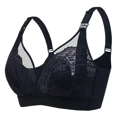 Front-Opening Lace Nursing Bra with Bunny Ears for Pregnant Women