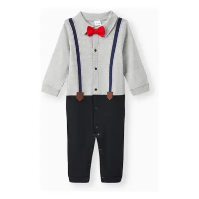 Little CoCo & Gentlemen - Baby Boy 95% Cotton Faux Layering Jumpsuit