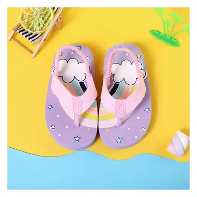 Toddler/Kid Unicorn Rainbow Print Flip-flops Slippers