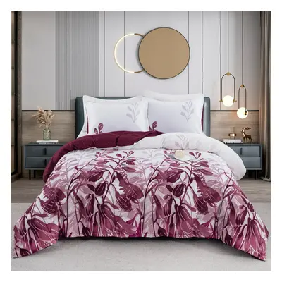 Red Leaf Series Bedding Set - Three-piece set including one quilt cover and two pillowcases