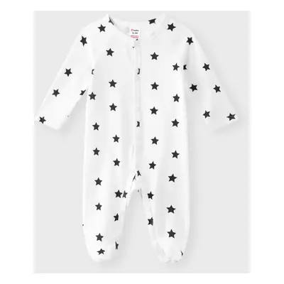 Baby Boy Geometric Print Flame Resistant Pajamas Jumpsuit