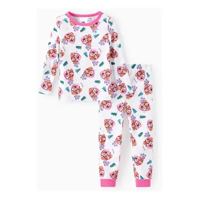 Paw Patrol Toddler Unisex 2pcs Character Fun Allover Printed Skinny Pajamas Set