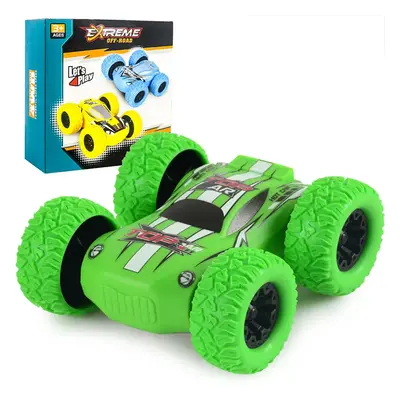 Kids Toy Pull Back Car Double-Sided Friction Powered Flips Inertia Big Tire 4WD Car Off-Road Veh