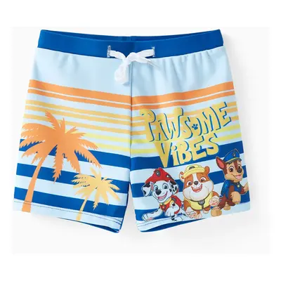 PAW Patrol Toddler Boy Chase Marshall Rubble Tropical Plant Stripe pattern Swim Trunks