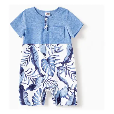 Family Matching Sets Naia Blue Floral Tee or Button Ruffle Hem Strap Dress