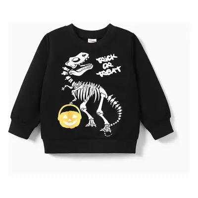 Halloween Toddler Boy Glow-in-the-dark Dinosaur Sweatshirt