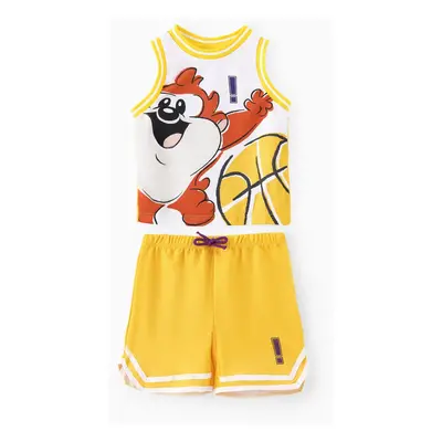 Looney Tunes 2pcs Toddler Girls Sporty Character Print Tank Top&Shorts Set