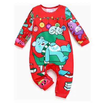 Care Bears Christmas Family Matching Character Xmas Tree Print Long-sleeve Pajamas Sets (Flame R