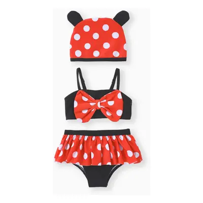 Hyper-Tactile 3D Polka Dot Baby Girl Swimwear Set