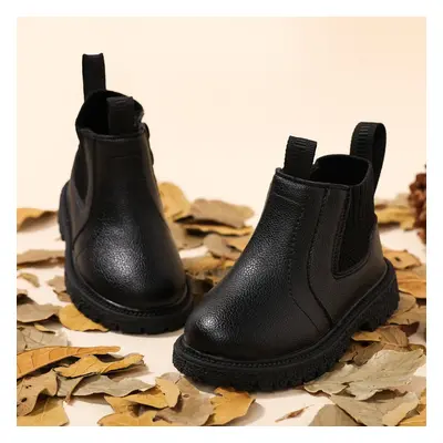 Toddler Side Zip Up Black Boots