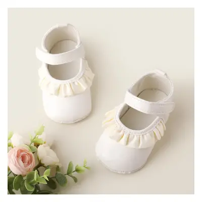 Baby Girl Sweet Ruffle Edge Velcro Prewalker Shoes