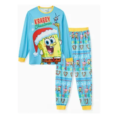 SpongeBob SquarePants Family matching Christmas Print Pajamas Set(Flame Resistant)