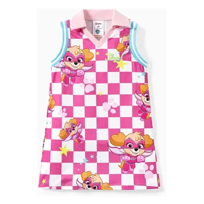 PAW Patrol 1pc Toddler Girls Polo Collared Character Checked Dress