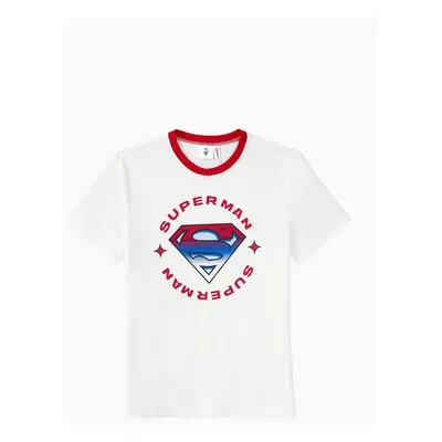 Justice League Family Matching Cotton Superman Logo Print Tee/Onesie with Superman Cape