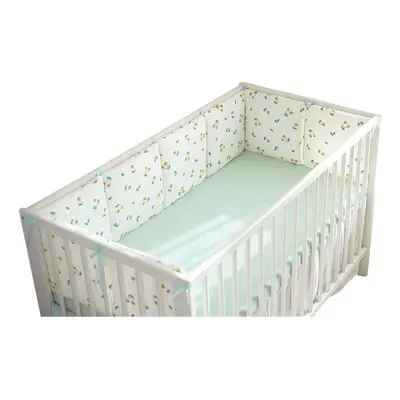 1-piece 100% Cotton Newborn Baby Bed Guardrail Bed Fence Baby Anti-collision Printing Pattern Re