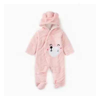 Baby Boy/Girl Bear Style Fleece Hooded Footed Jumpsuit