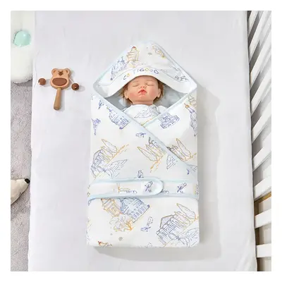 Cartoon Castle Printed 100% Cotton Baby Swaddle