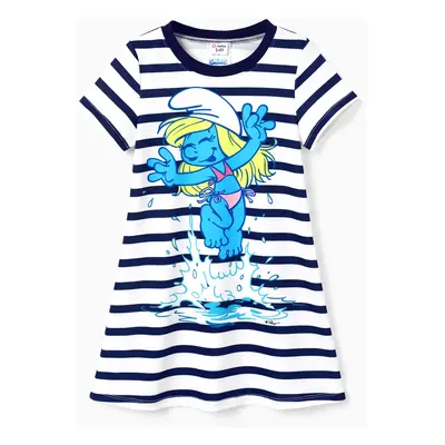 The Smurfs Family Matching Naia™ Character & Stripe Print Short-sleeve Dresses and T-shirts Sets