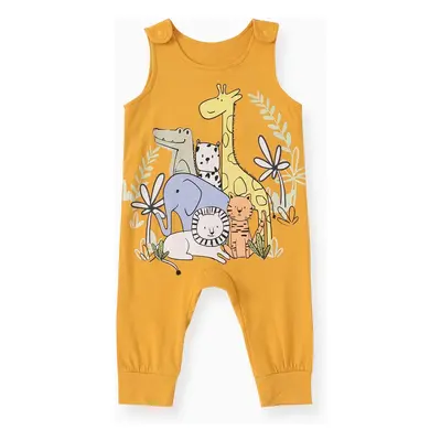 Baby Boy Childlike Animal Pattern Jumpsuit