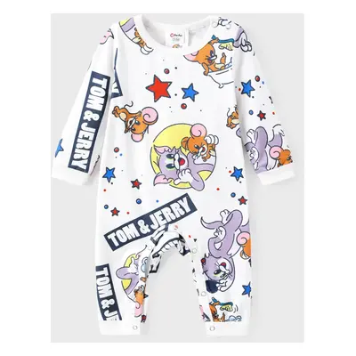 Tom and Jerry Baby Boy/Girl 1pc Character Pattern Long-sleeve Jumpsuit