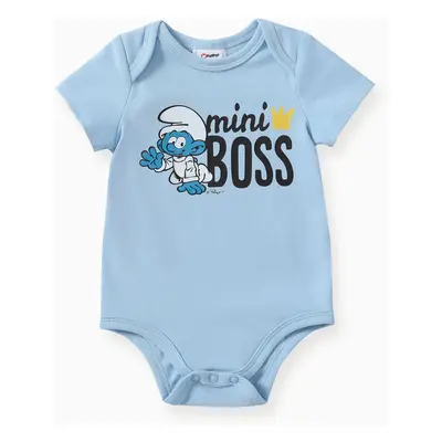 The Smurfs Baby Boys 1pc Cotton Character Stripe Print Short-sleeve Romper